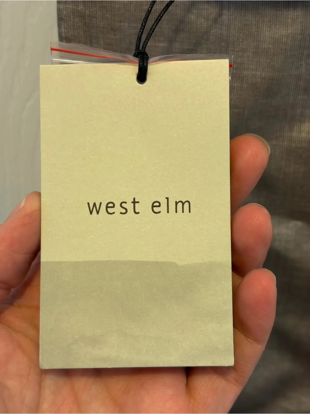 West Elm 100% Silk Color Block Pillow Cover in Light Pink and Charcoal Gray